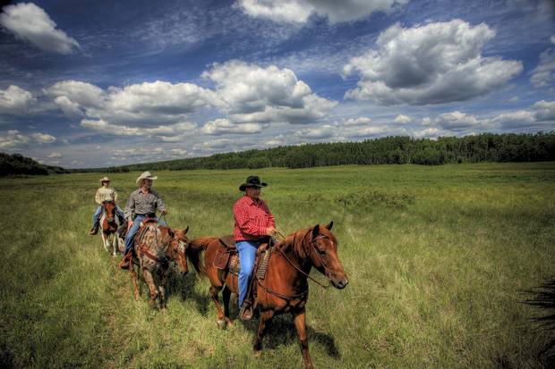 Visitors to Prince Alberta National Park can arrange a horseback tour to reach the remote southwestern grasslands.