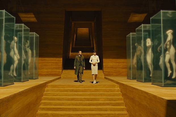 Ryan Gosling and Sylvia Hoeks in Blade Runner 2049.