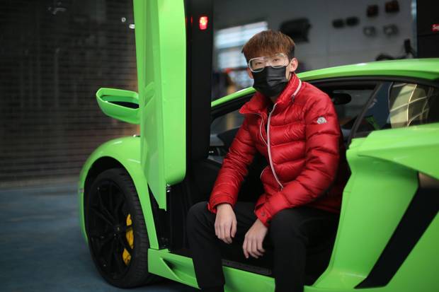 Zhaozhao, 20, changes the colour roughly once a month on his 700-horsepower Lamborghini Aventador – sometimes to avoid police responding to neighbours’ noise complaints. ‘I just love having different colours all the time,’ he says. ‘I get fed up quickly.’