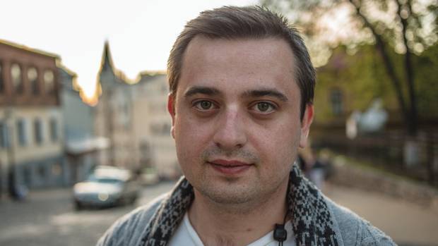 ‘Dear Russians,’ anti-separatist Vladimir Simperovich, above, wrote early in the conflict. ‘Please do not tell me what's going on Donetsk. I am in Donetsk.’