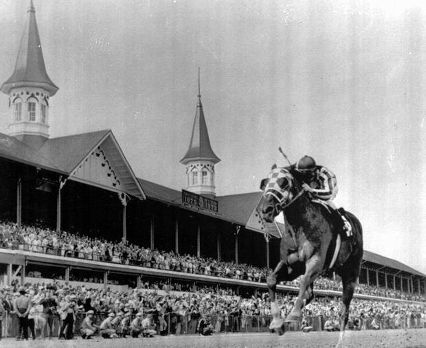 Secretariat, with Jockey Ron Turcotte up, crosses the finish line to win the Kentucky Derby in Louisville, May 5, 1973. Secretariat became the public's horse, and his popularity has stood the test of time.