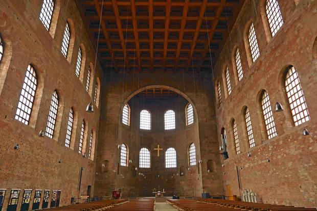 The Constantine Basilica in Trier is the largest single-room Roman structure still standing.