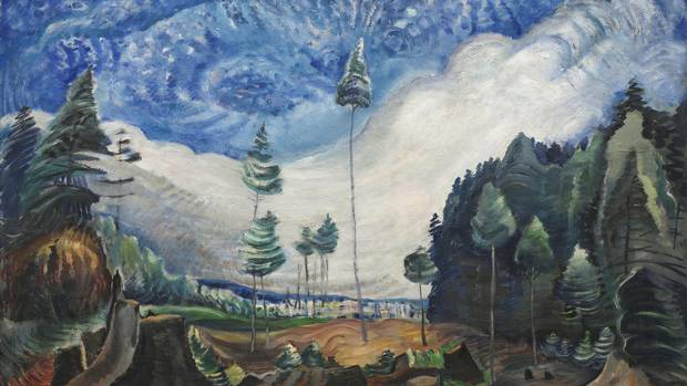 Emily Carr’s Loggers’ Cull, 1935, critiques human intervention on the land and applauds nature’s power to remain and grow.