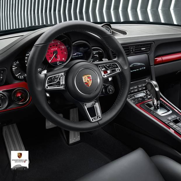 The Porsche 911 Carrera GTS with an interior package painted in Carmine red.