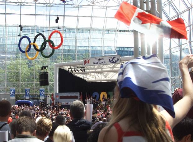 Supporters celebrate in July, 2003, following the announcement that Vancouver had won its 2010 Winter Olympic bid.