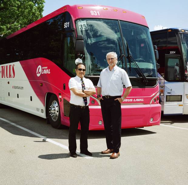 Thousand Islands, Ont.: Tour guide Daniel Cheng and driver Tommy Lee, at the journey’s end.