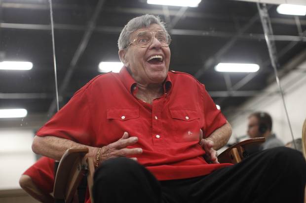 Jerry Lewis at a rehearsal of The Nutty Professor, at the Tennessee Performing Arts Center in Nashville, Tenn., July 11, 2012. 