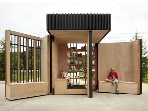 The HollisWealth Story Pod in Newmarket has garnered a 2017 Design Excellence Award by the Ontario Association of Architects, and was voted best in the “Commercial-Pop-Ups & Temporary” category by a jury from Architizer in New York.