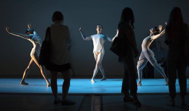 Artists with the National Ballet of Canada performs during dress rehearsal of The Dreamers Ever Leave You, at the Art Gallery of Ontario on August 30 2016. The performances run from Aug 31 till Sept 10 2016. The immersive work was inspired by the work of Canadian painter Lawren Harris. (Fred Lum/The Globe and Mail)