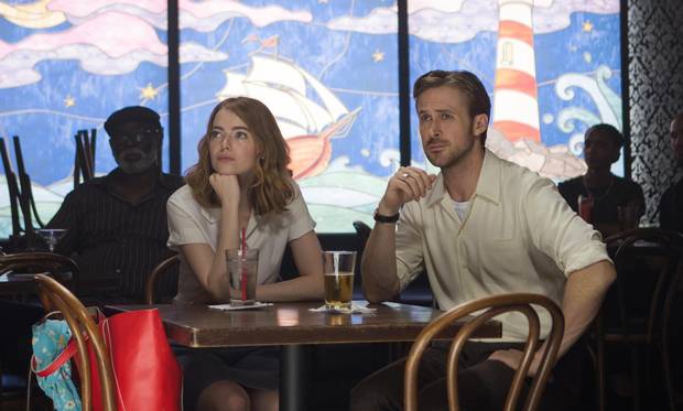 Emma Stone and Ryan Gosling in La La Land.