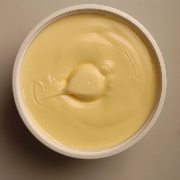 A tub of Becel margarine. 
