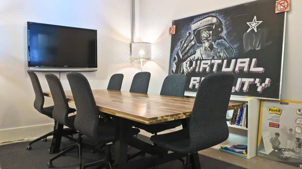 The 6,100-square-foot facility has plenty of creative spaces but also a boardroom for more conventional business operations.