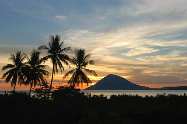 Sunset at Bunaken, North Sulawesi. The island destination promises to be one of the best places in the world to see the total solar eclipse on March 9.