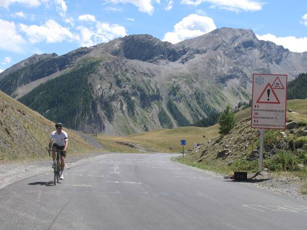 Conquering the final few metres to the Col de Vars on day eight, on the border between Les Hautes-Alpes and Les Alpes-de-Haute-Provence.