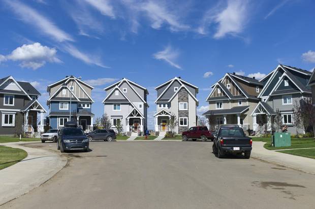 Houses in the Parson’s Creek subdivision in Fort McMurray. 