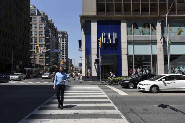 A Gap location on Toronto's Bloor Street.