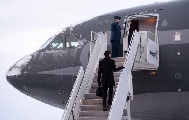 Prime Minister Justin Trudeau is seen departing from Ottawa.