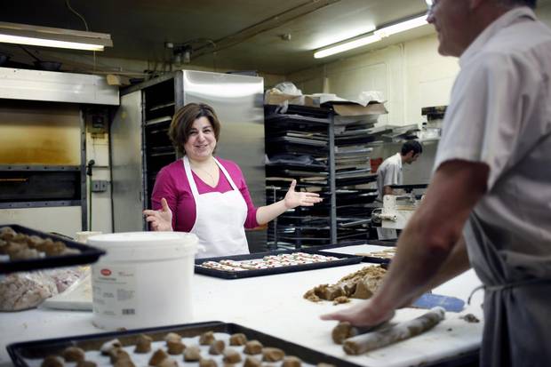 Rania Nassar talks about her job while at work at Steiner Bakery.