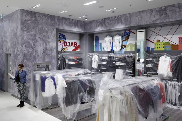 The assortment of clothes at Simons draws a wide range of customers, though each label has a distinct area in-store.