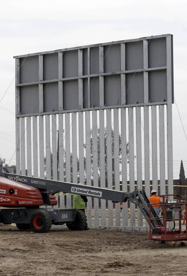 A border wall prototype by KWR Construction.