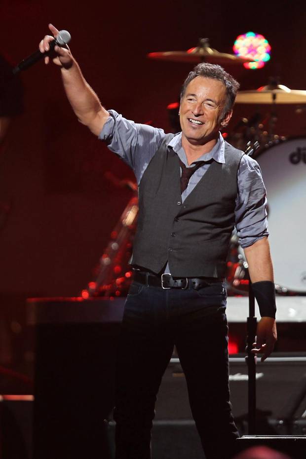Bruce Springsteen performs at the 12-12-12 The Concert for Sandy Relief at Madison Square Garden in New York on Dec. 12, 2012.