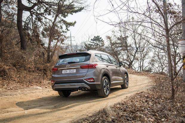 Hyundai's H-Trac all-wheel-drive system will be present on most Santa Fe models.