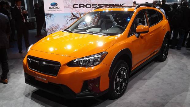 The 2018 Crosstrek gets an all-new version of the 2.0-L four-cylinder Boxer engine with direct fuel injection. The Crosstrek also now comes in Orange Sunshine.