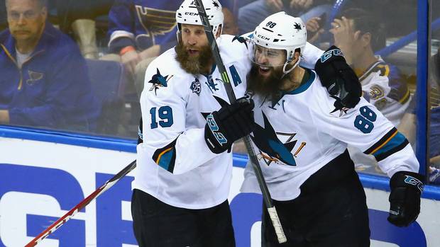 For most of the playoff run for the San Jose Sharks, Joe Thornton, left, and Brent Burns answered many questions about their ZZ Top-like beards.