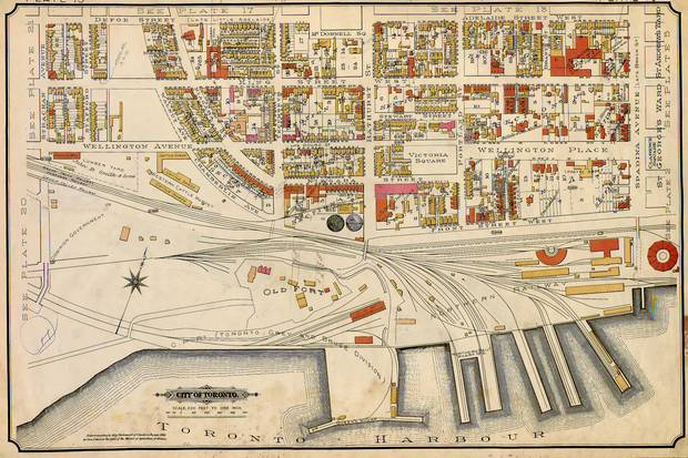A map of the city of Toronto and environs, 1893.