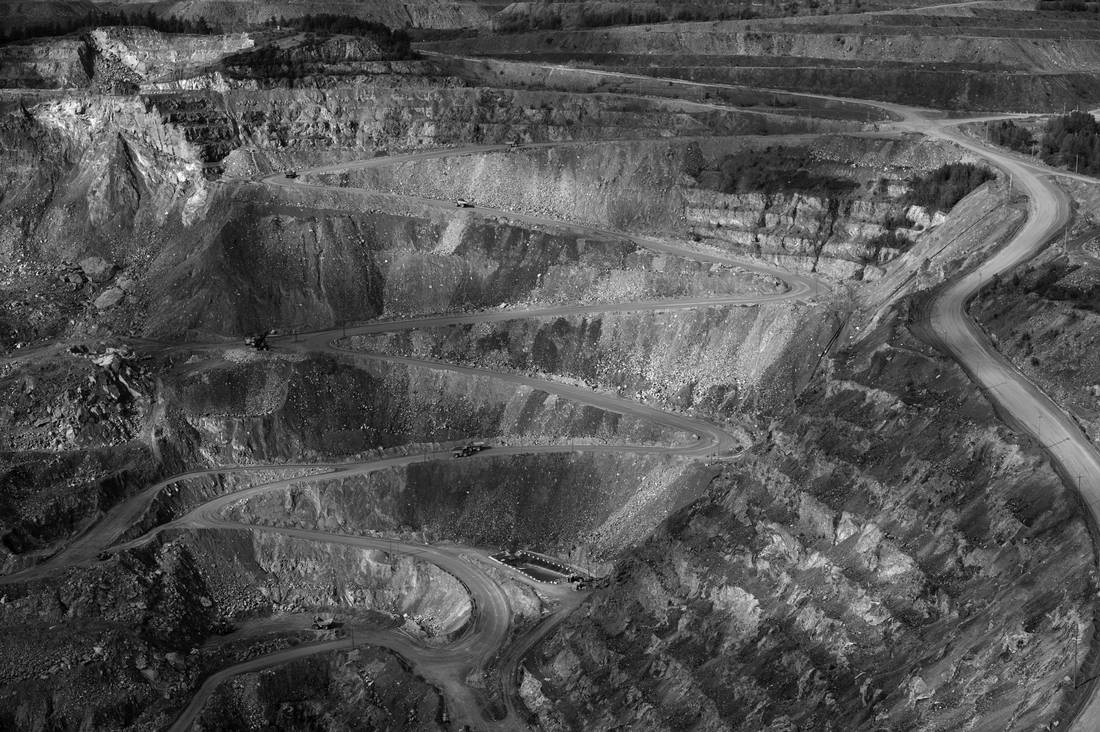 The Black Lake open pit asbestos mine, or Lac d’amiante du Canada (LAC) which is owned by LAB Chrysotile is located in Thetford Mines, Quebec. 