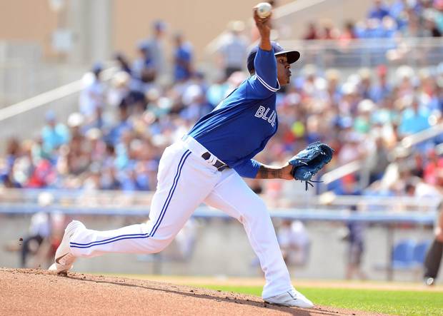 Marcus Stroman allowed only three hits over 4 2/3 innings during a spring training game against the Boston Red Sox.