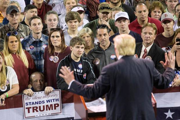 Republican presidential candidate Donald Trump speaks to supporters during a rally at Valdosta State University February 29, 2016 in Valdosta, Georgia.