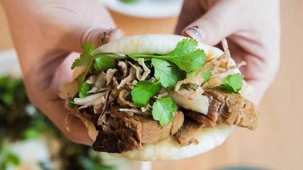 Pork-belly bao from Heritage Asian Eatery, a Vancouver Chinese Restaurant Award-winning dish.