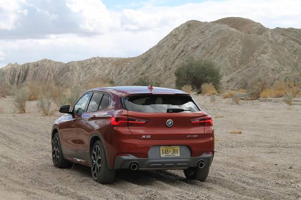 The 2.0-litre turbocharged engine, eight-speed transmission and all-wheel drive is pretty much identical to the X1.