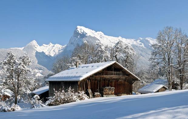 A traditional alpine chalet in the Haute-Savoie region.
