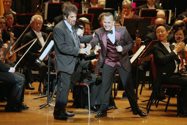 Al Pacino and Yannick Nézet-Séguin at the Philadelphia Orchestra's 158th concert and ball at the Academy of Music in Philadelphia, Jan. 24, 2015.