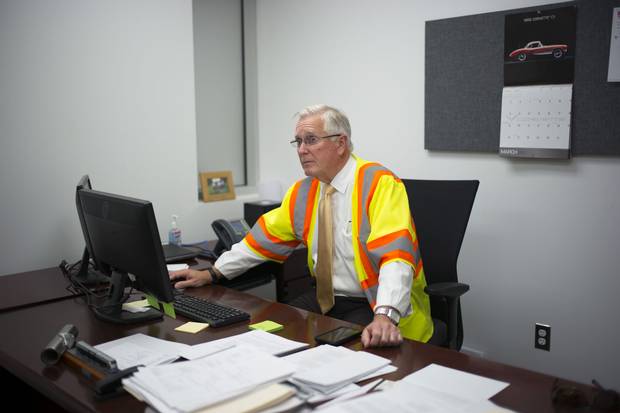 Chief operating officer Paul Childs, in his office at the Penske Tech Center.