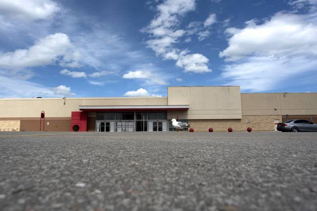 A former Target Canada location sits empty at Five Points Mall in Oshawa, Ont., on June 1, 2017.