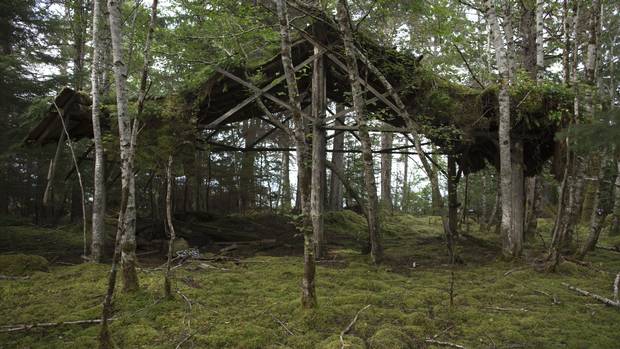 From the exhibit Coastal by Johan Hallberg-Campbell: Loggers Cabin, 