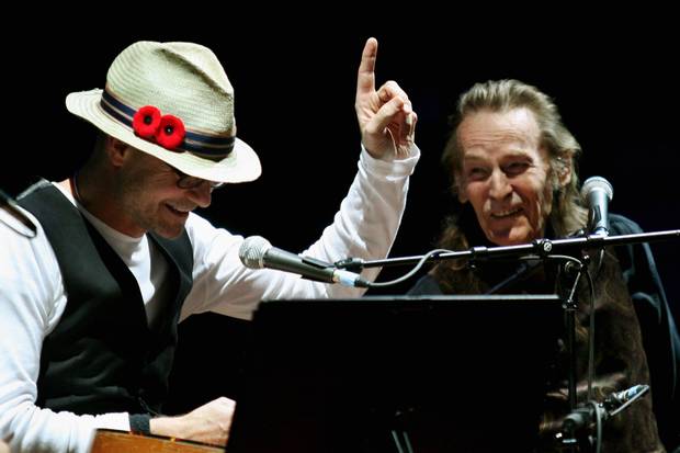 Feb. 4, 2010: Gord Downie and Gordon Lightfoot perform together at the Toronto Centre For the Arts.