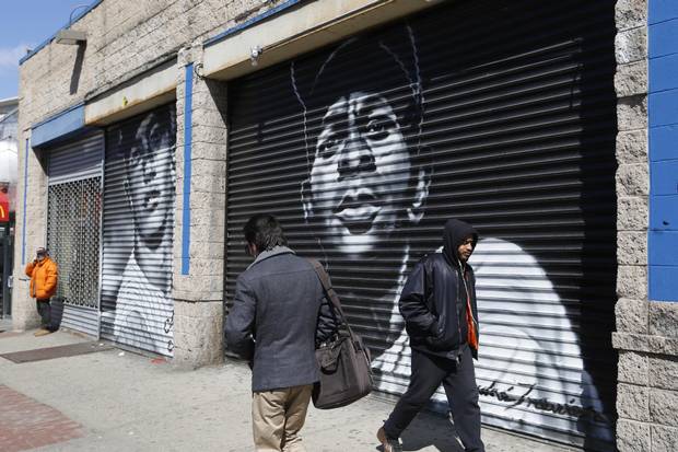 Street art decorates an alley along the Grand Concourse in the South Bronx. For lovers of hip hop, a visit to the borough is a pilgrimage of sorts.