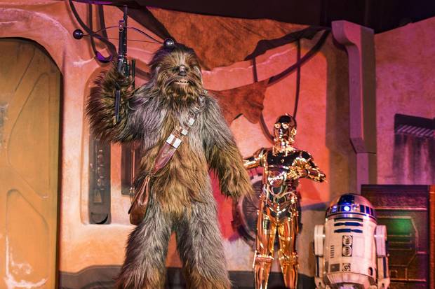 The Star Wars-themed cruise features pyrotechnics, special effects and stunts including appearances by characters such as Chewbacca.