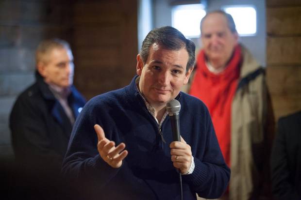 Republican presidential candidate Sen. Ted Cruz speaks as he campaigns at Tuckaway Tavern and Butchery on February 8, 2016 in Raymond, New Hampshire. Cruz is campaigning in the lead up to the The New Hampshire primary, February 9.