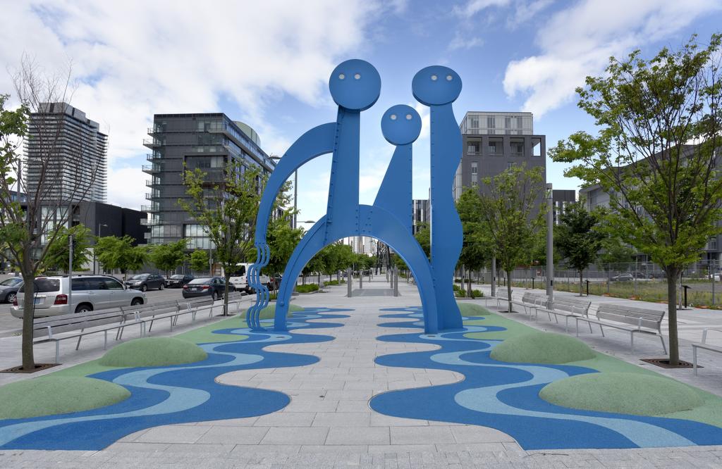 Jennifer Marman and Daniel Borins' art installation The Water Guardians, is pictured in the Corktown/ Canary District development area on June 7 2016.