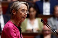 FILE PHOTO: French Prime Minister Elisabeth Borne delivers her general policy speech at the National Assembly in Paris, France, July 6, 2022. REUTERS/Benoit Tessier