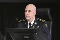 Ontario Provincial Police Commissioner Thomas Carrique appears at the Public Order Emergency Commission, in Ottawa, on Thursday, Oct. 27, 2022. THE CANADIAN PRESS/Justin Tang
