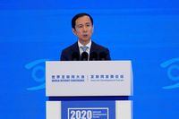 Alibaba Group CEO Daniel Zhang (Zhang Yong) speaks at the World Internet Conference (WIC) in Wuzhen, Zhejiang province, China, November 23, 2020. REUTERS/Aly Song/FILE PHOTO