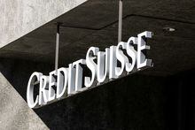 FILE PHOTO: A view shows the logo of Credit Suisse on a building near the Hallenstadion where Credit Suisse Annual General Meeting took place, two weeks after being bought by rival UBS in a government-brokered rescue, in Zurich, Switzerland, April 4, 2023. REUTERS/Pierre Albouy