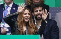 FILE PHOTO: Madrid, Spain - November 24, 2019   Kosmos CEO and FC Barcelona player Gerard Pique with wife, Shakira during the match between Spain's Rafael Nadal and Canada's Denis Shapovalov   REUTERS/Sergio Perez/File Photo