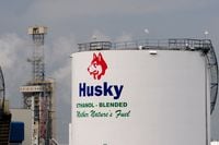 The Husky Energy upgrader facility in Lloydminster, Saskatchewan.  Oil Sands bitumen and heavy oil is converted to synthetic oil.   The Canadian Press Images/Larry MacDougal